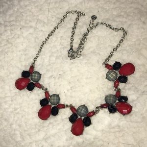 Black and red statement necklace